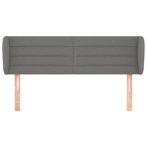 Headboard with Ears Dark Grey 147cm Fabric - Image 3