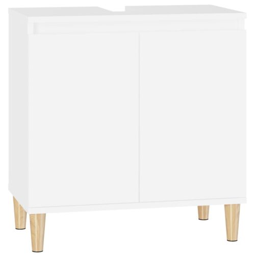 Sink Cabinet White 58x33x60cm Engineered Wood