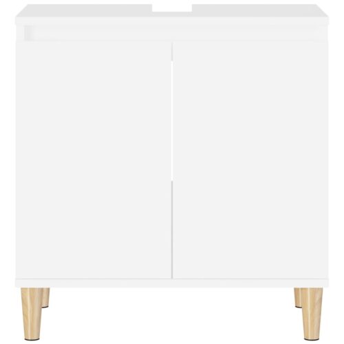 Sink Cabinet White 58x33x60cm Engineered Wood - Image 6