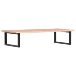 Basin Shelf Wall Mounted Steel Solid Wood Oak