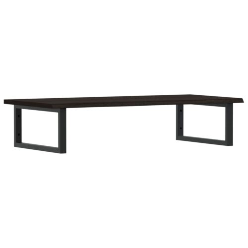 Basin Shelf Wall Mounted Steel Solid Wood Oak