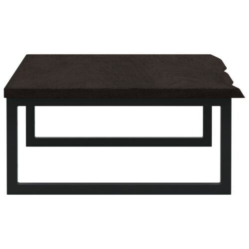 Basin Shelf Wall Mounted Steel Solid Wood Oak - Image 5