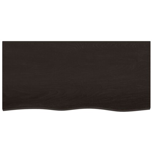 Basin Shelf Wall Mounted Steel Solid Wood Oak - Image 8