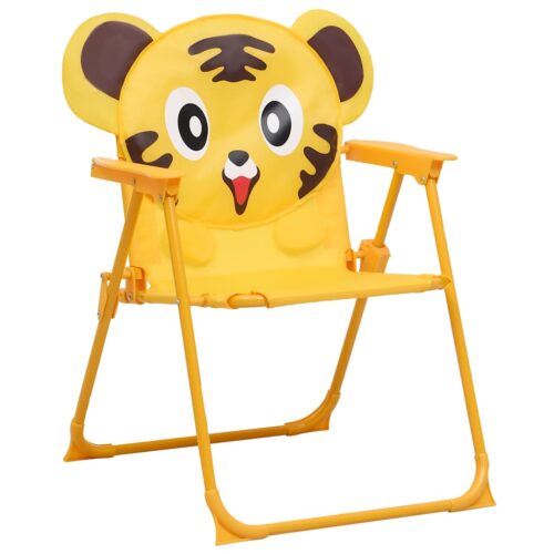 3-Piece Kids' Garden Bistro Set with Parasol Yellow - Image 4