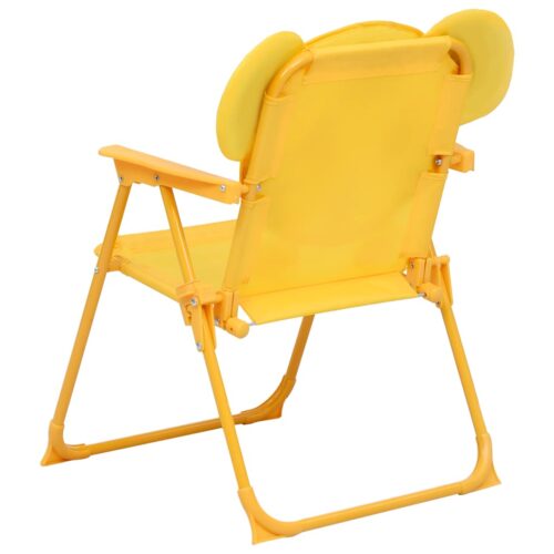 3-Piece Kids' Garden Bistro Set with Parasol Yellow - Image 6