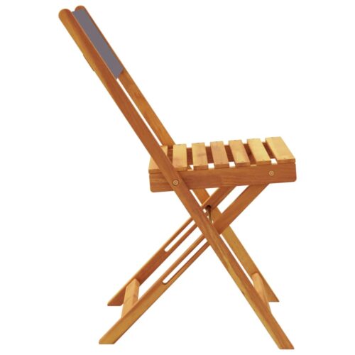 Bistro Chairs 2pcs Anthracite Solid Wood Acacia Fabric - Image 6