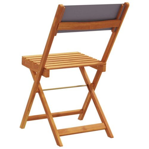 Bistro Chairs 2pcs Anthracite Solid Wood Acacia Fabric - Image 7