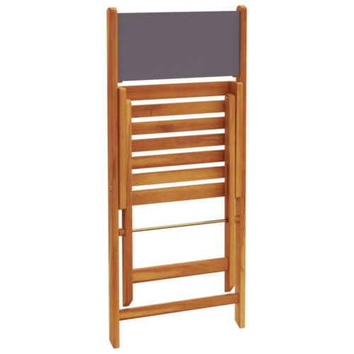 Bistro Chairs 2pcs Anthracite Solid Wood Acacia Fabric - Image 8