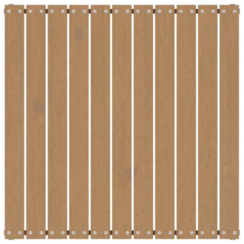 Outdoor Garden Stool Wicker Rattan Patio Ottoman Bench Seat Pine Wood Honey Brown - Image 4