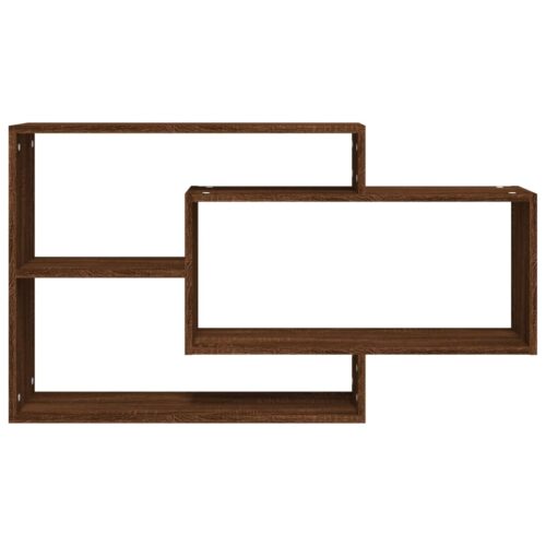 Wooden Wall Shelf Brown Oak 104x20x58.5cm - Image 3