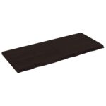 Wall Shelf Dark Brown 120x50x(2-4)cm Treated Solid Wood Oak