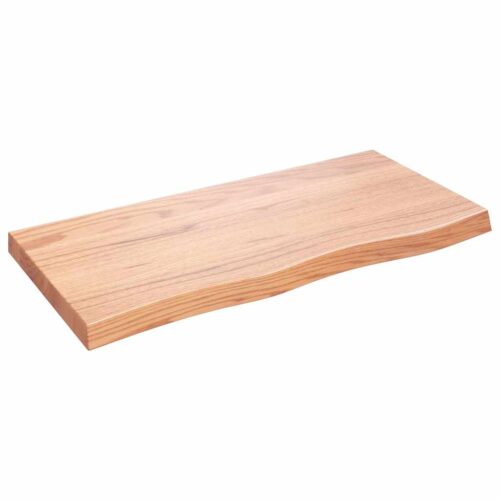 Wall Shelf Light Brown 100x50x(2-6)cm Treated Solid Wood Oak - Image 2
