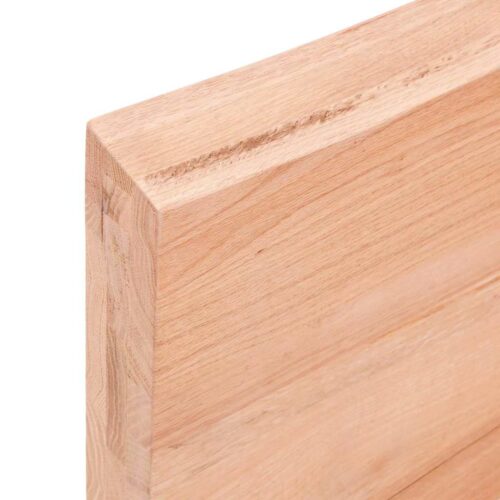 Wall Shelf Light Brown 100x50x(2-6)cm Treated Solid Wood Oak - Image 5