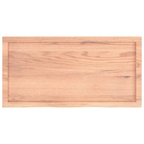 Wall Shelf Light Brown 100x50x(2-6)cm Treated Solid Wood Oak - Image 6