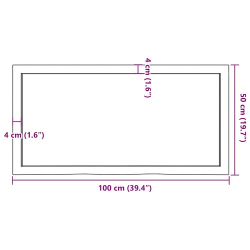 Wall Shelf Light Brown 100x50x(2-6)cm Treated Solid Wood Oak - Image 10