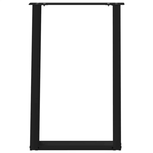 Dining Table Legs U-Shaped 2pcs Black 60x(72-73)cm Steel - Image 5