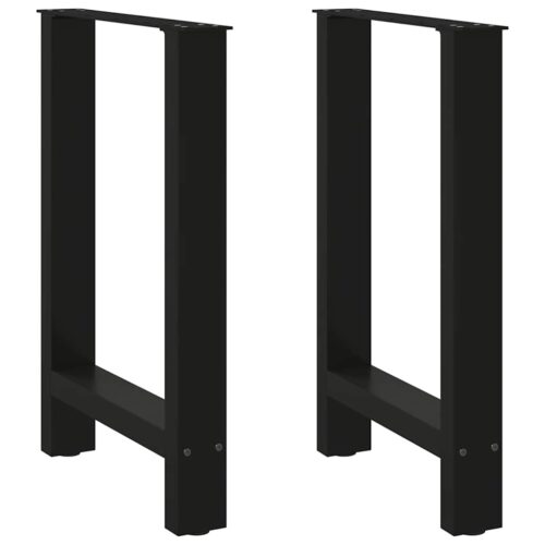 Dining Table Legs Black 2pcs 60x(72-73)cm Steel