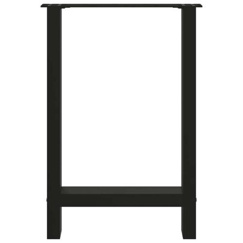 Dining Table Legs Black 2pcs 60x(72-73)cm Steel - Image 5