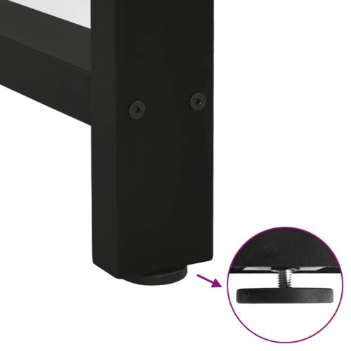 Dining Table Legs Black 2pcs 60x(72-73)cm Steel - Image 9