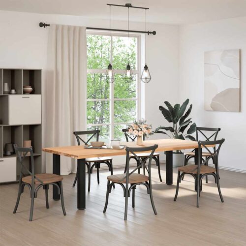 Console Table Legs 4pcs Black 72-74cm Steel - Image 3