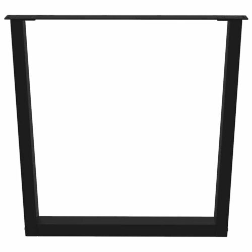 Dining Table Legs V-Shape 2pcs Black 80x(72-73.3)cm Steel - Image 3