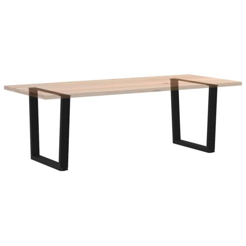 Dining Table Legs V-Shape 2pcs Black 80x(72-73.3)cm Steel - Image 8