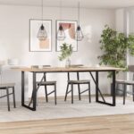 Dining Table Legs O-Frame 160x80x73cm Steel