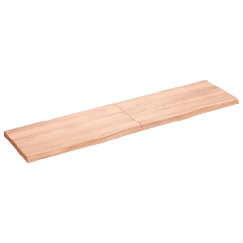Table Top Light Brown 160x40x4cm Treated Solid Wood Oak - Image 11