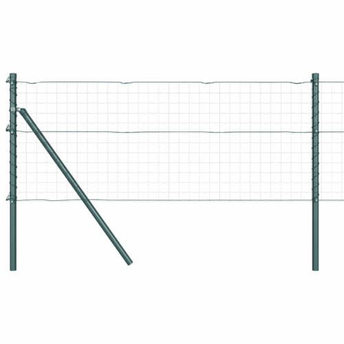 Fence Posts 13pcs Green 32mm 100cm Galvanised Steel - Image 2
