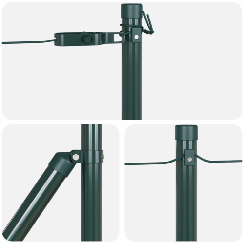 Fence Posts 13pcs Green 32mm 100cm Galvanised Steel - Image 5