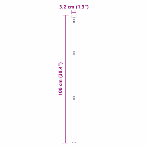 Fence Posts 13pcs Green 32mm 100cm Galvanised Steel - Image 7