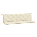 Garden Bench Cushions 2pcs Cream White 180x50x7cm Oxford Fabric