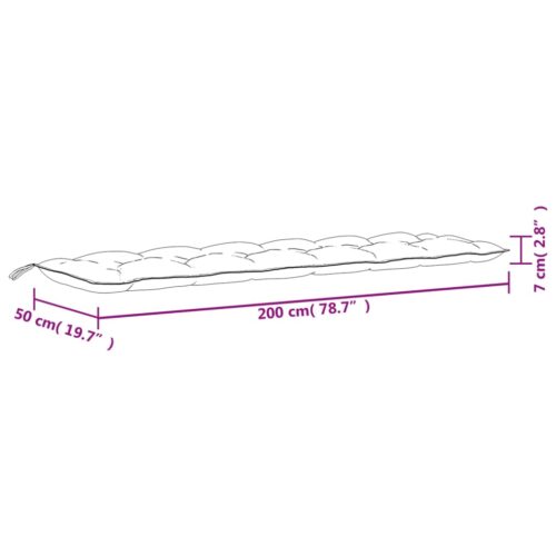 Garden Bench Cushions 2pcs Taupe 200x50x7cm Oxford Fabric - Image 8