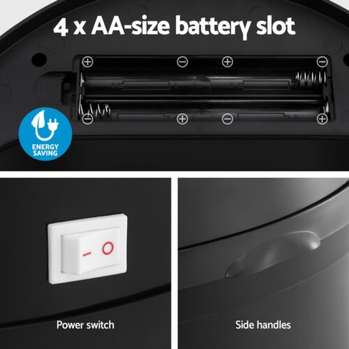 Devanti Sensor Bin Motion Rubbish Bins Kitchen Automatic Trash Can Black 9L - Image 6