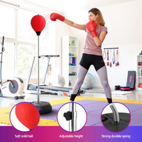 Everfit Adult Punching Bag Stand 150cm Adjustable Freestanding with Gloves and Pump - Image 5