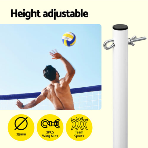Everfit 6M Portable Volleyball Net Set Adjustable Height Multi-Sport Net with Ball and Bag - Image 5