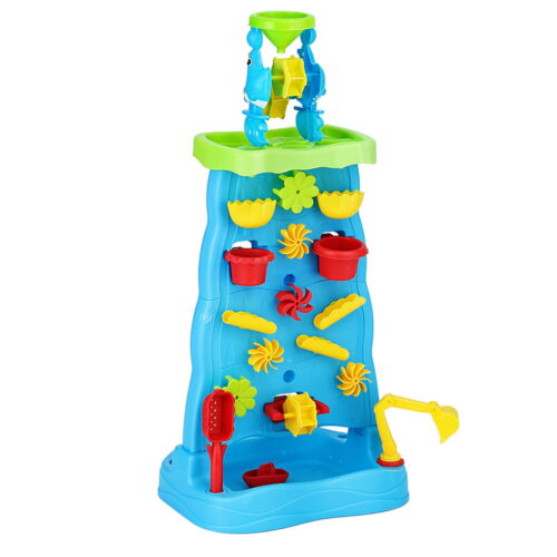 Keezi Kids Sand and Water Table Waterfall Wall Sandpit Toys Beach Shovel - Image 3