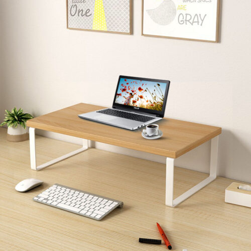 40cm Wood Computer Monitor Elevated Stand Desktop Support Station Rack - Image 3