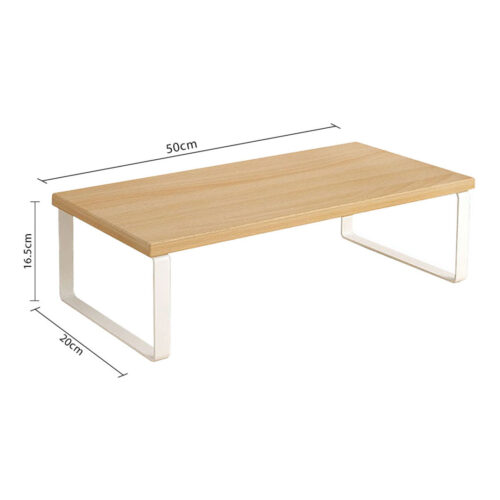 50cm Wood Computer Monitor Elevated Stand Desktop Support Station Rack - Image 7