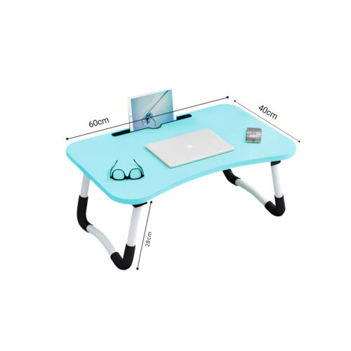 Blue Portable Bed Table Adjustable Folding Bed Sofa Study Table Laptop Mini Desk with Notebook Stand Holder - Image 6