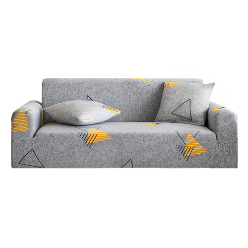 3-Seater Geometric Print Sofa Cover Couch Protector High Stretch Lounge Slipcover Decor