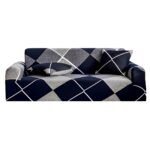 3-Seater Checkered Sofa Cover Couch Protector High Stretch Lounge Slipcover Decor