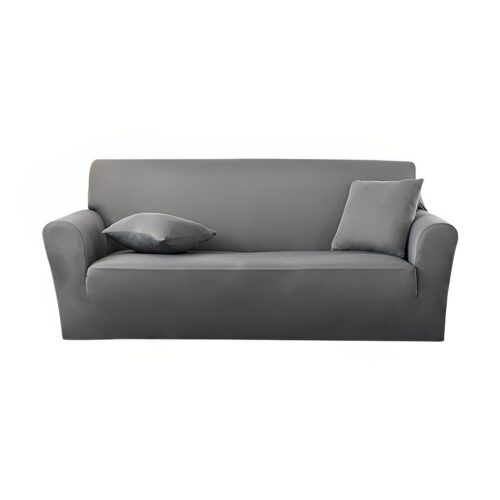 4-Seater Grey Sofa Cover Couch Protector High Stretch Lounge Slipcover Decor