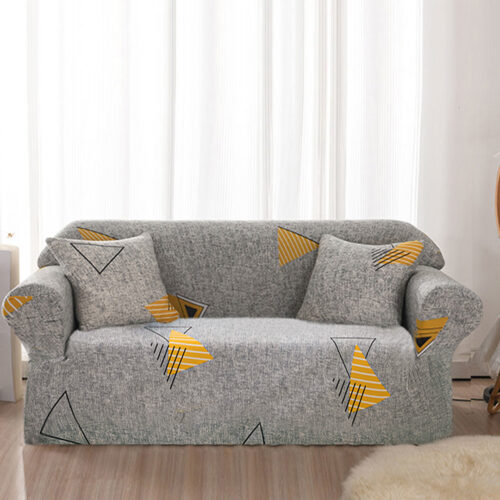 4-Seater Geometric Print Sofa Cover Couch Protector High Stretch Lounge Slipcover Decor - Image 6