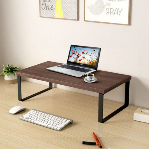 2x 40cm Black Computer Monitor Heightening Stand Desktop Support Station Rack - Image 3