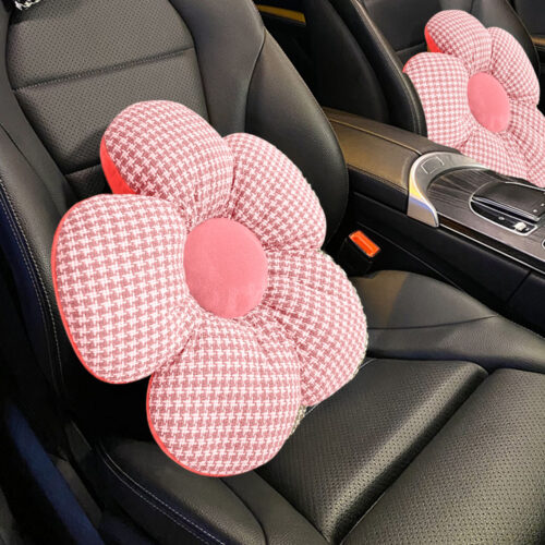 2x Pink Flower Cushion Shaped for Floor Sitting Throw Pillow - Image 7