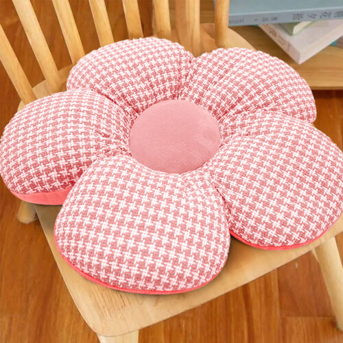 2x Pink Flower Cushion Shaped for Floor Sitting Throw Pillow - Image 8