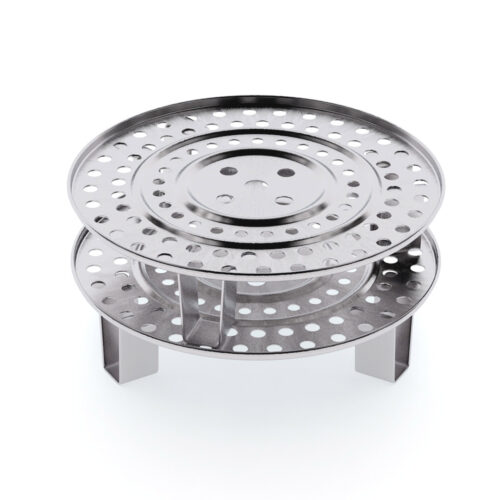 2x 28cm Stainless Steel Steamer Insert Stock Pot Steaming Rack Stockpot Tray