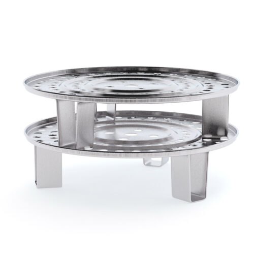 2x 28cm Stainless Steel Steamer Insert Stock Pot Steaming Rack Stockpot Tray - Image 3