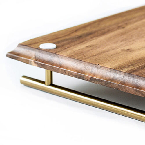 2x 30cm Brown Rectangle Wooden Acacia Food Serving Tray Charcuterie Board Centerpiece Decor - Image 9